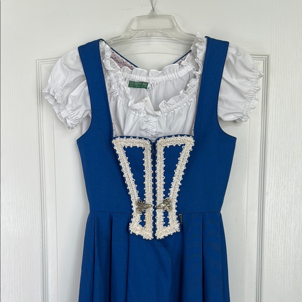 Elegant Blue Dirndl Dress